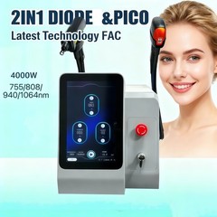 Multi-function 2-in-1 808NM Diode Laser + Picosecond Laser Device Hair Removal