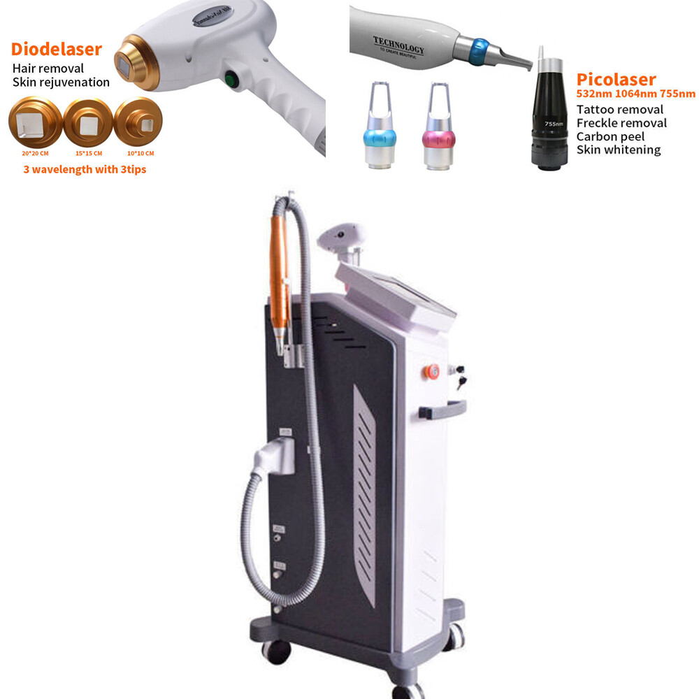 Diode Laser Hair Removal Machine ND YAG LASER Tattoo Removal Skin Rejuevantion