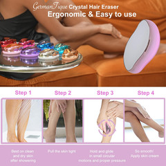 Crystal Hair Eraser,Natural Crystal Hair Remover,Reusable Painless Nano Glass Ha