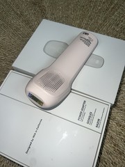 INIA IPL Hair Removal Device Kit, Pink w/ Power Adapter, Goggles & Razor