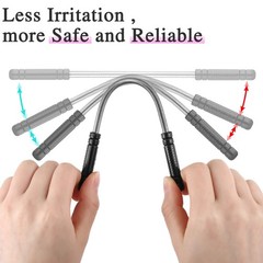 Mudder 4 Pieces Facial Hair Remover Spring Eyebrow 5 Piece Set, Black, Silver