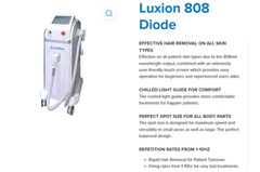 Luxion 808 Diode Laser, 2022 Model, Made in the USA by Zian Med (Florida)