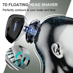 Head Shavers for Bald Men: Upgraded Detachable Head Shaver – IPX7 Waterproof Wet