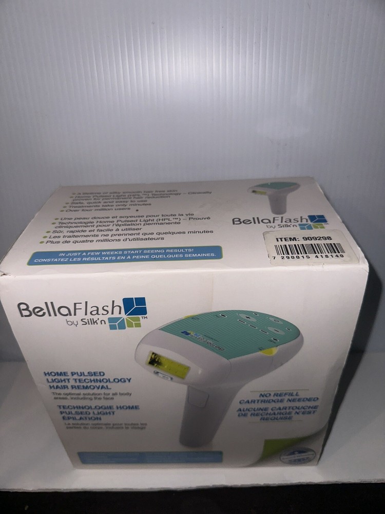 BellaFlash Silk’n Home Pulsed IPL Laser Light Technology Hair Removal Men Women