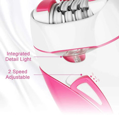 Kemei KM-189A Rechargeable Women’s Epilator Painless Hair Removal Body Shaver P