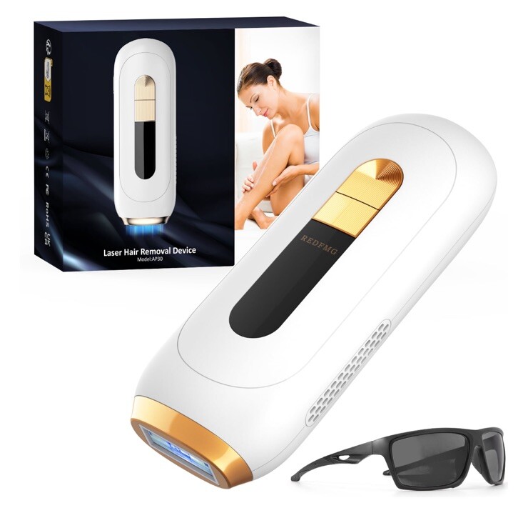 REDFMG Laser IPL Hair Removal, 999,000 Flashes Face, Leg, Armpit and Bikini Line