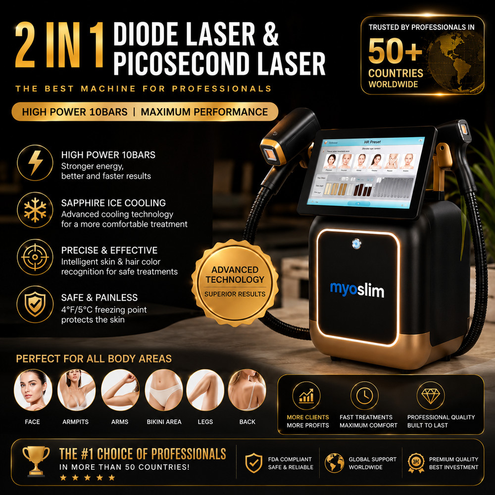 ORIGINAL MYOSLIM 2 In 1 Diode Laser Pico Nd Yag Skin Rejuvenation Machine USA!!!
