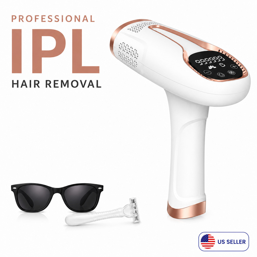 IPL Hair Removal 999999 Flashes Permanent Remover Women Men Face Body