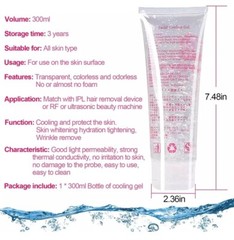 Cooling Gel for IPL Laser Hair Removal Devices & Coupling Gel RF Facial Machines