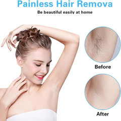 2PCS Crystal Hair Eraser for Women Reusable Hair Remover Stone, Crystal Hair Rem