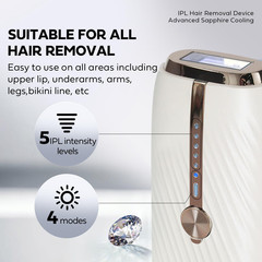 EUARNE Laser Hair Removal for Women and Man, IPL Middle, Ivory