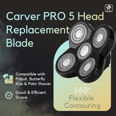 Skull Shaver Carver 5 Head Replacement Blade – Efficient Shave For Coarse Hair