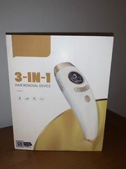 3-In-1 Hair removal device (white/gold) New, never used