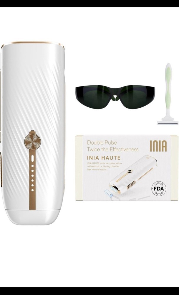 INIA INIA HAUTE IPL Hair Removal Device White/Gold w/ Sunglasses