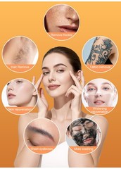 Four-in-one beauty device: hair removal, skin rejuvenation, spot fading, and tig