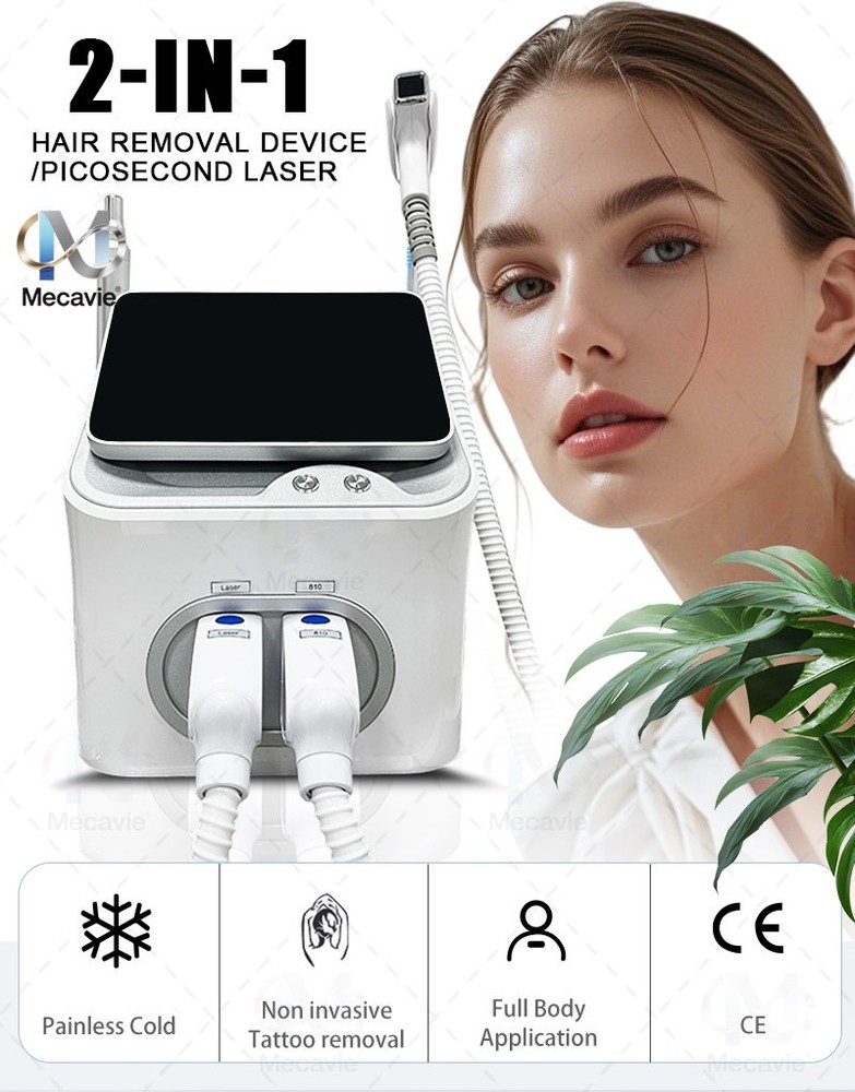 Mecavie 2IN1 Laser Hair Remover Picosecond Tattoo Freckle Removal Beauty Machine