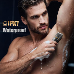 Electric Body Shaver for Men Black 2 in 1 Waterproof Grooming Trimmer