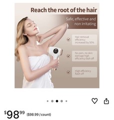 Laser Hair Removal, Rose gold Unlim Flashes IPL Permanent Hair Removal Sealed