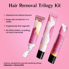 Trilogy Kit for PCOS Facial Hair Removal for Women – Clinical Grade Hair Remo…