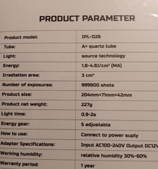LEO VEO HAIR REMOVAL 4 MEN & WOMEN LCD DISPLAY IPL-D26 NEW with 5 STAGE STRENGTH
