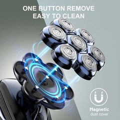 Head Shavers for Bald Men: Upgraded Detachable Head Shaver – IPX7 Waterproof Wet