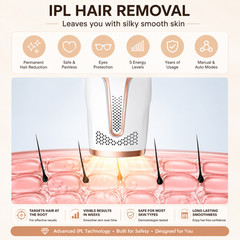 IPL Hair Removal 999999 Flashes Permanent Remover Women Men Face Body