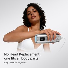 Painless Hair Removal Device – 8-Min Full Body, No Replacement Heads Required