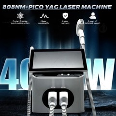 2-in-1 4000w Diode Pico Laser Ice Painless Hair & Tattoo Removal Salon Machine