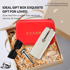 EUARNE Laser Hair Removal for Women and Man, IPL Middle, Ivory