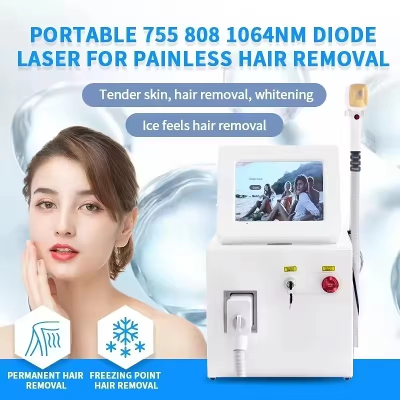 Professional 2026 ICE Titanium 755/808/1064nm Diode Laser Hair Removal Machine