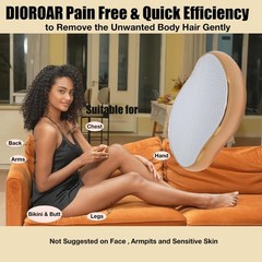 Crystal Hair Eraser – Nano Glass Hair Removal Device, Painless Exfoliator for Si