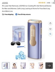 IPL Laser Hair Removal Device Ice-Cooling LCD Display Purple Gold 999999
