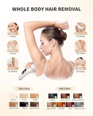 IPL Laser Hair Removal for Women Men 3-in-1 Ice Cooling At-Home Device Face Body