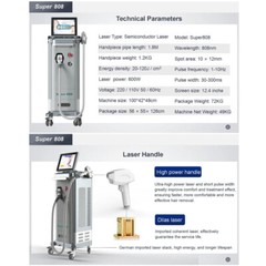 Diode 808nm Laser Hair Removal Machine For Skin Rejuvenation Wind+water+TEC