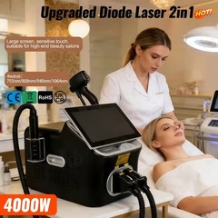 2-In-1 808 Diode Laser Hair Removal +Picosecond Tattoo Removal Skin Rejuvenation
