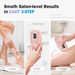 IPL Laser Hair Removal Device for Women & Men – Home 45°F Hot Pink