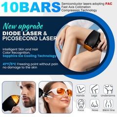 Diode Laser+Picolaser 10Bars FAC 5000W Hair Removal Machine 755/808/940/1064