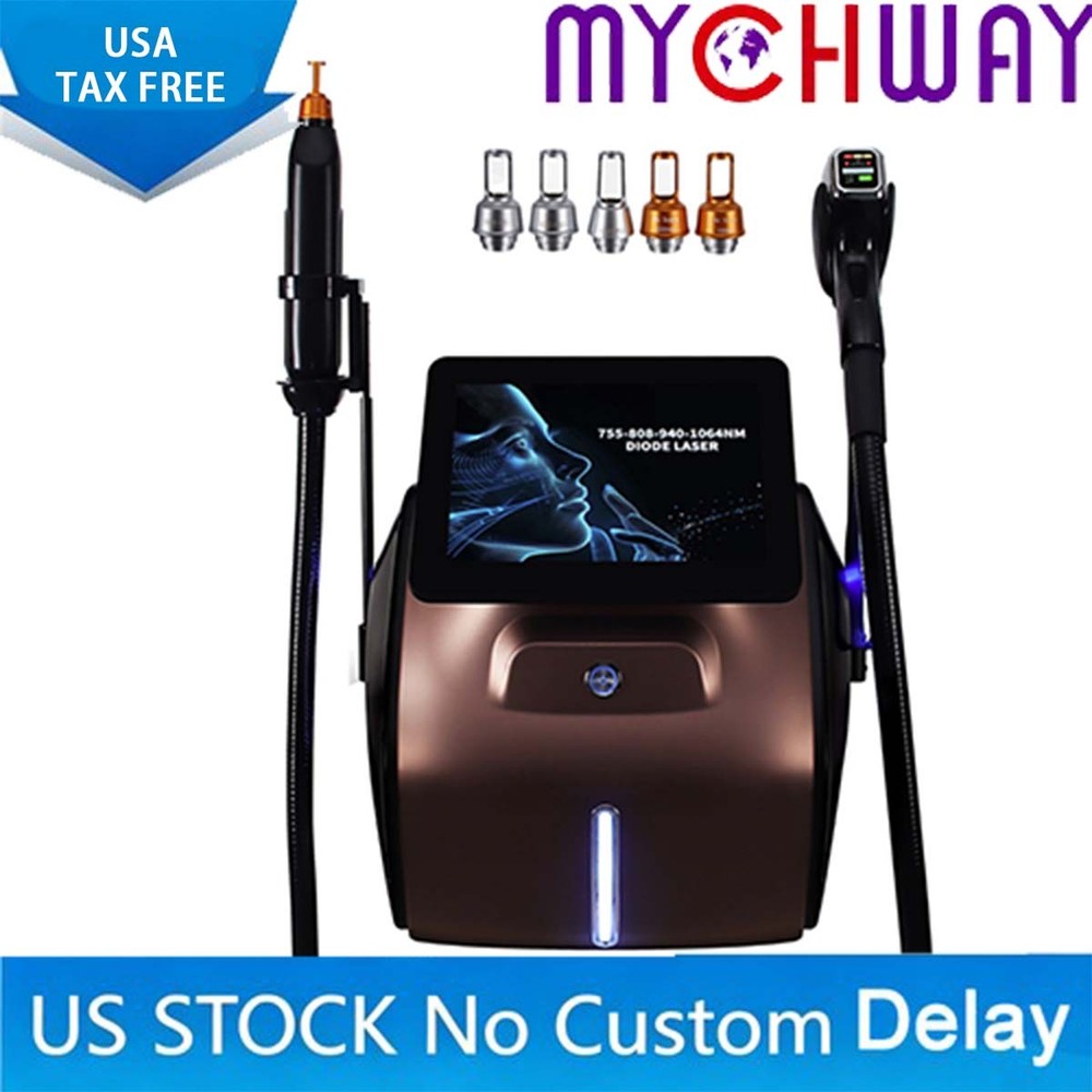 755 808 1064 Diode Laser Permanent Hair Removal Picosecond Nd Yag Tattoo Removal