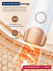 Ubroo Laser Hair Removal with 5℃ Ice Cooling,Hand-held Hair Removal Device IPL H