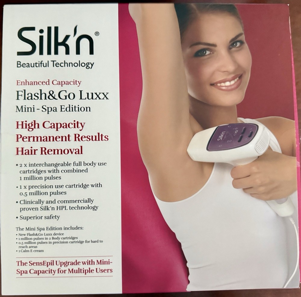 New Silk’n High Capacity Permanent Result Hair Removal Device Mini Spa Edition