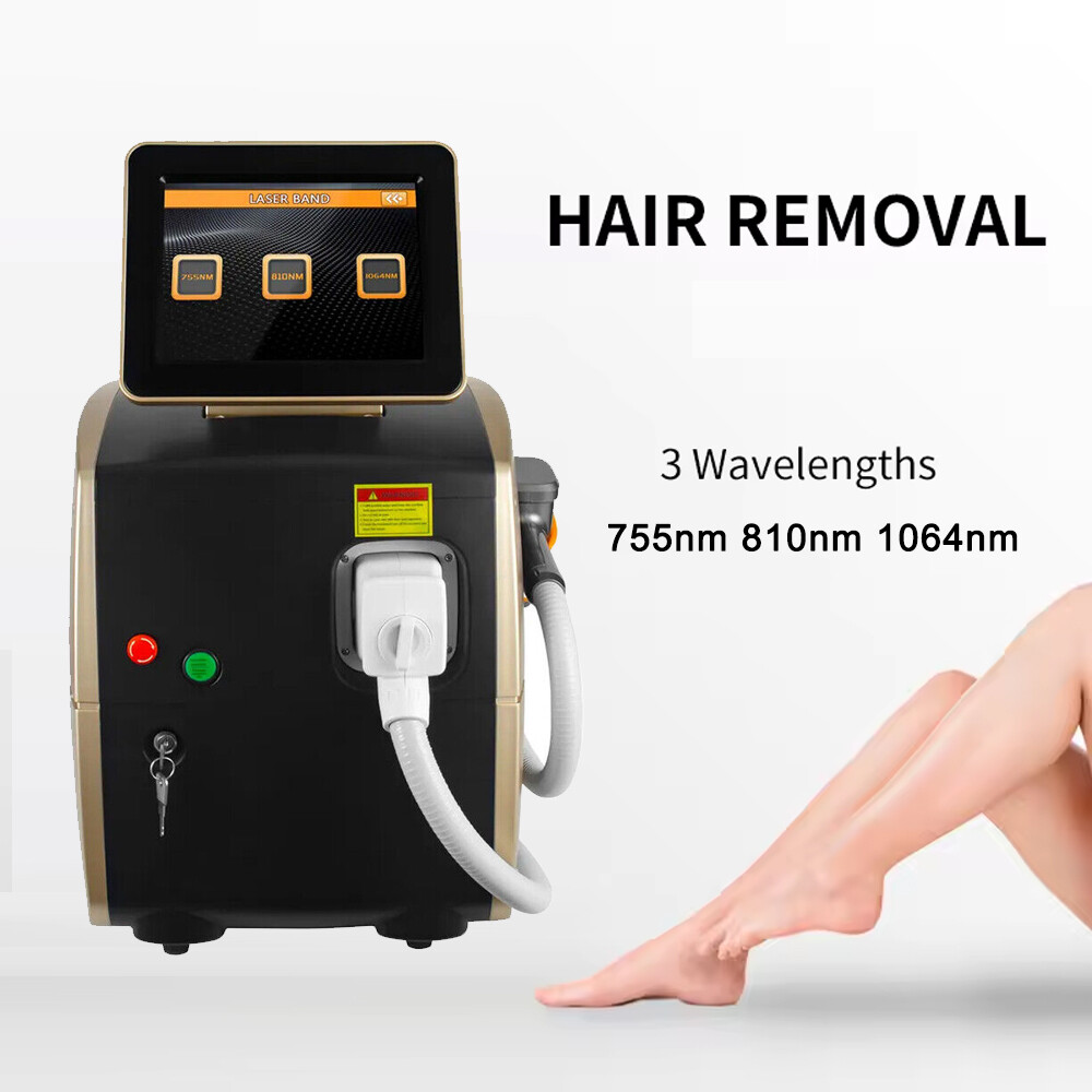 Permanent 3 Wave 810nm Diode Laser Painless Cooling Hair Removal Beauty Machine