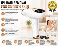 IPL Hair Removal Device for Women Laser Permanent Body Epilator 999,999 Flashes