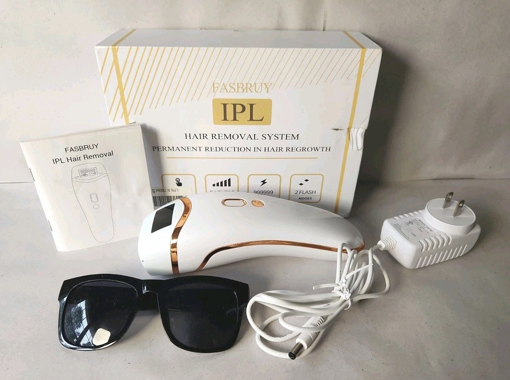 FASBRUY IPL Hair Removal System Set LCD 5 Levels 2 Flash Mode White 4836 Flashes