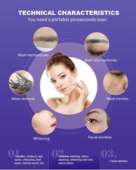755 808 1064 Diode Laser Permanent Hair Removal Picosecond Nd Yag Tattoo Removal