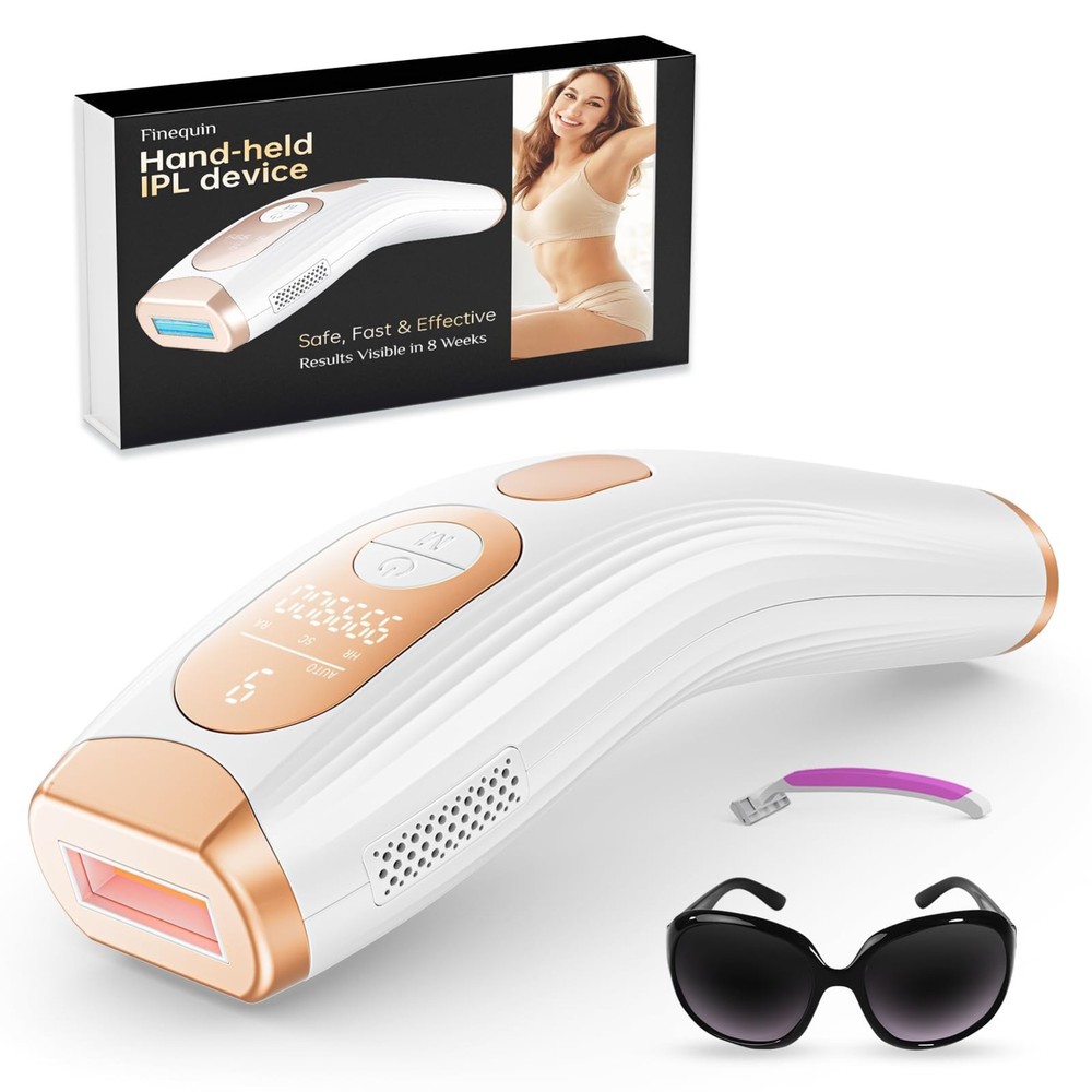 Finequin Laser IPL Hair Removal Device w/Ice Cooling Technology ~ NEW & Sealed