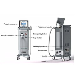 Diode 808nm Laser Hair Removal Machine For Skin Rejuvenation Wind+water+TEC