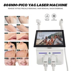 2 In 1 808nm Diode Laser Hair Removal & Nd Yag Pico Laser Tattoo removal Machine
