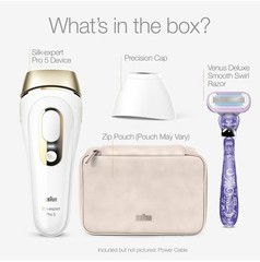 Braun Silk-expert Pro 5 IPL Hair Removal Device White Gold for Legs Arms Face