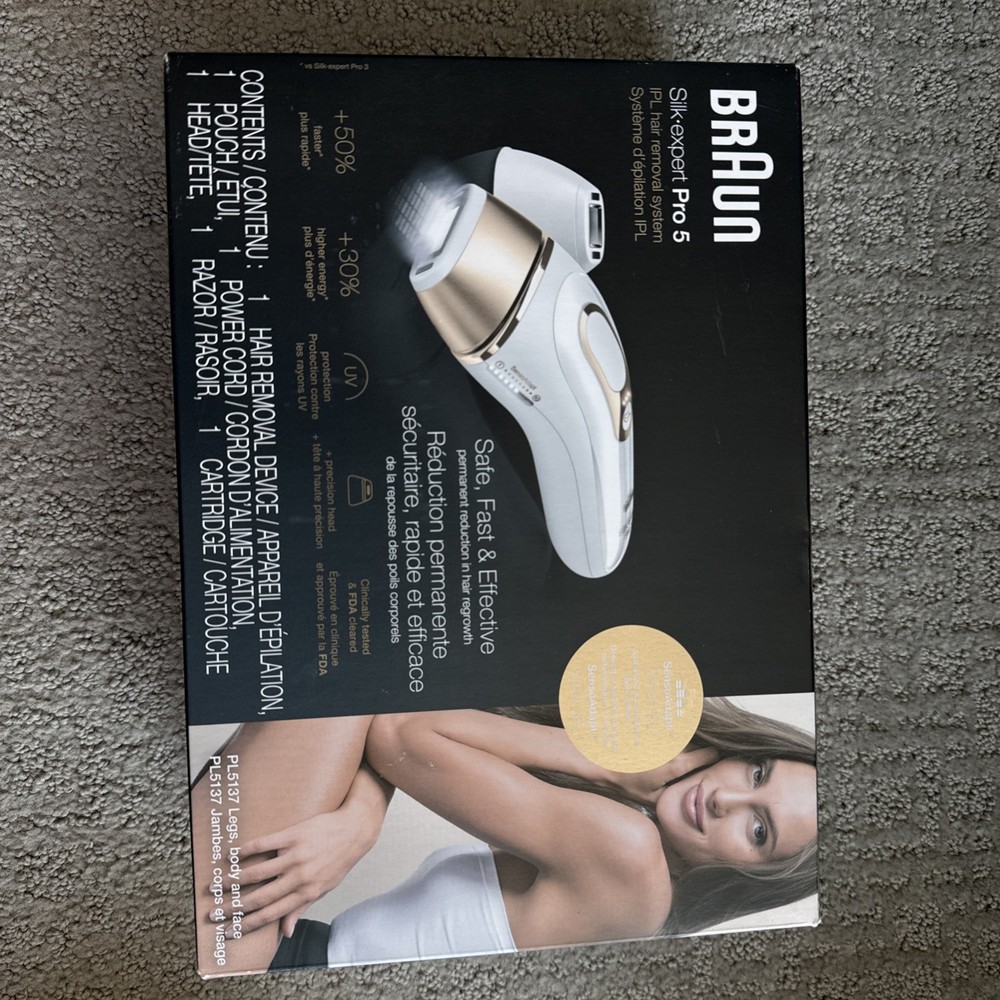 Braun Silk Expert Pro 5 IPL Hair Removal System For Women PL5137 New Open Box