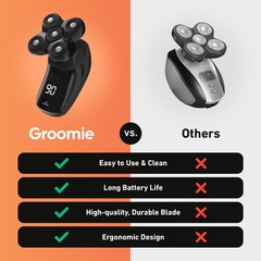 Groomie Cordless Bald Head Shavers For Men Baldiepro Head Grooming Kit –